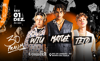 Matuê, Teto e WIU são headliners do evento 'Na Praia' nesta sexta